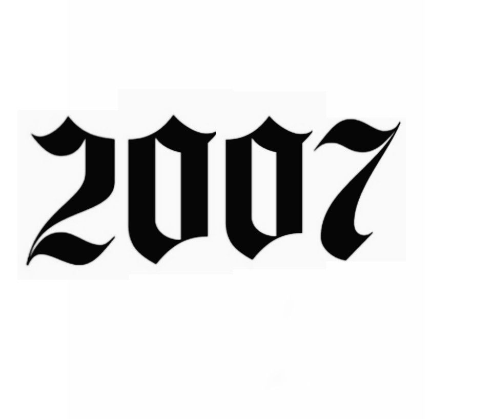 2007 Tattoo Design showcasing small patterns and fonts