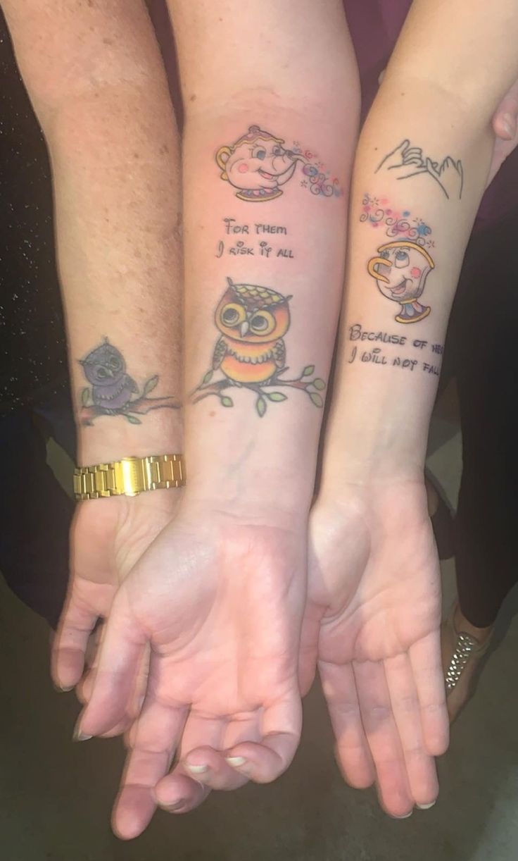 Three generations tattoo mother daughter