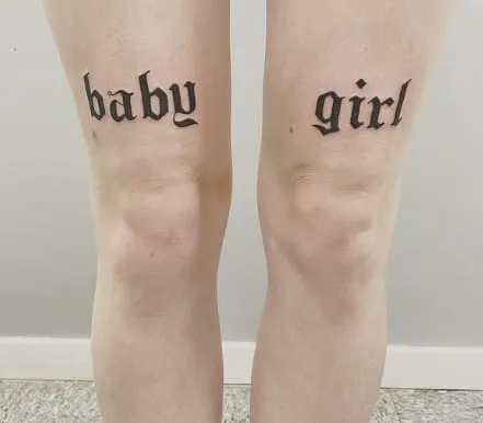 Abstract Above Knee Tattoo