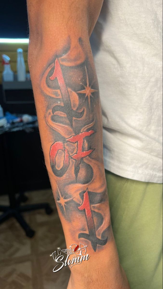 1 of 1 tattoo in 2024 | Simple forearm tattoos, Hand tattoos for guys
