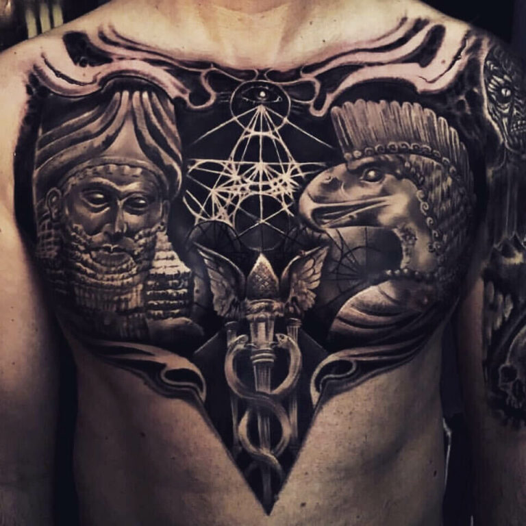 Anunnaki Symbolism Tattoo