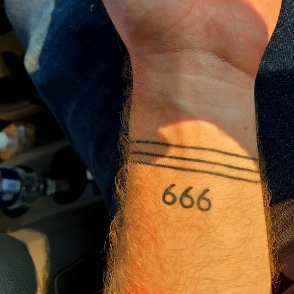 Aesthetic 666 Tattoo Design