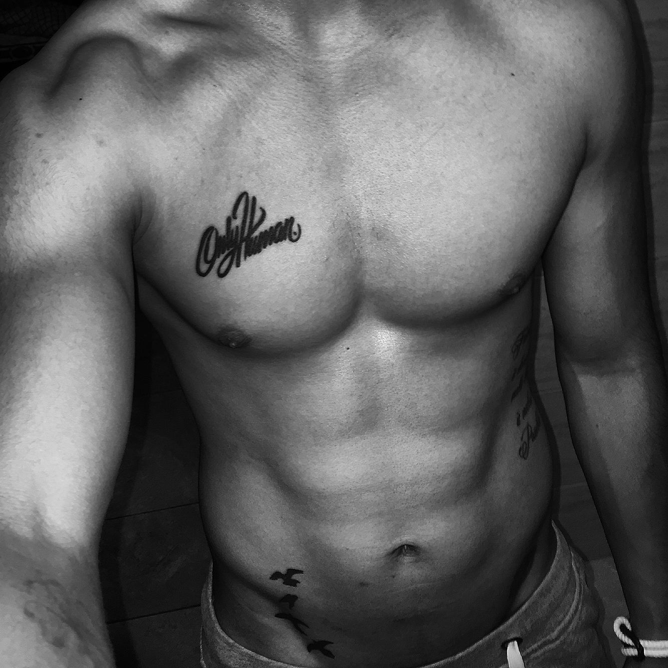 Watercolor Abs Tattoo