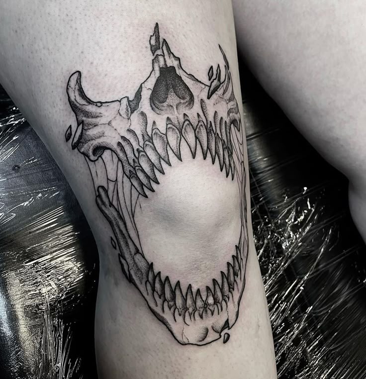 Geometric Knee Tattoo