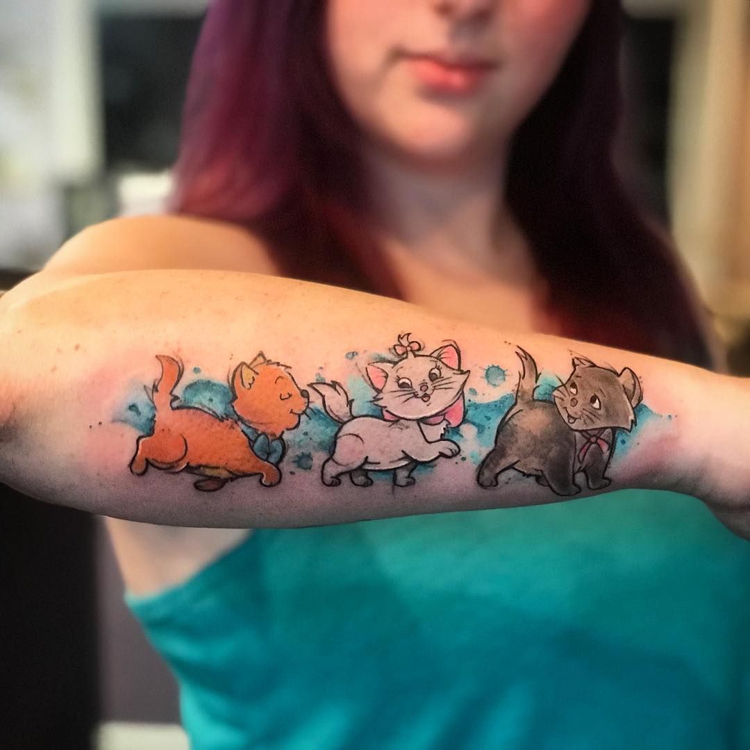 Whimsical portrait of Duchess tattoo