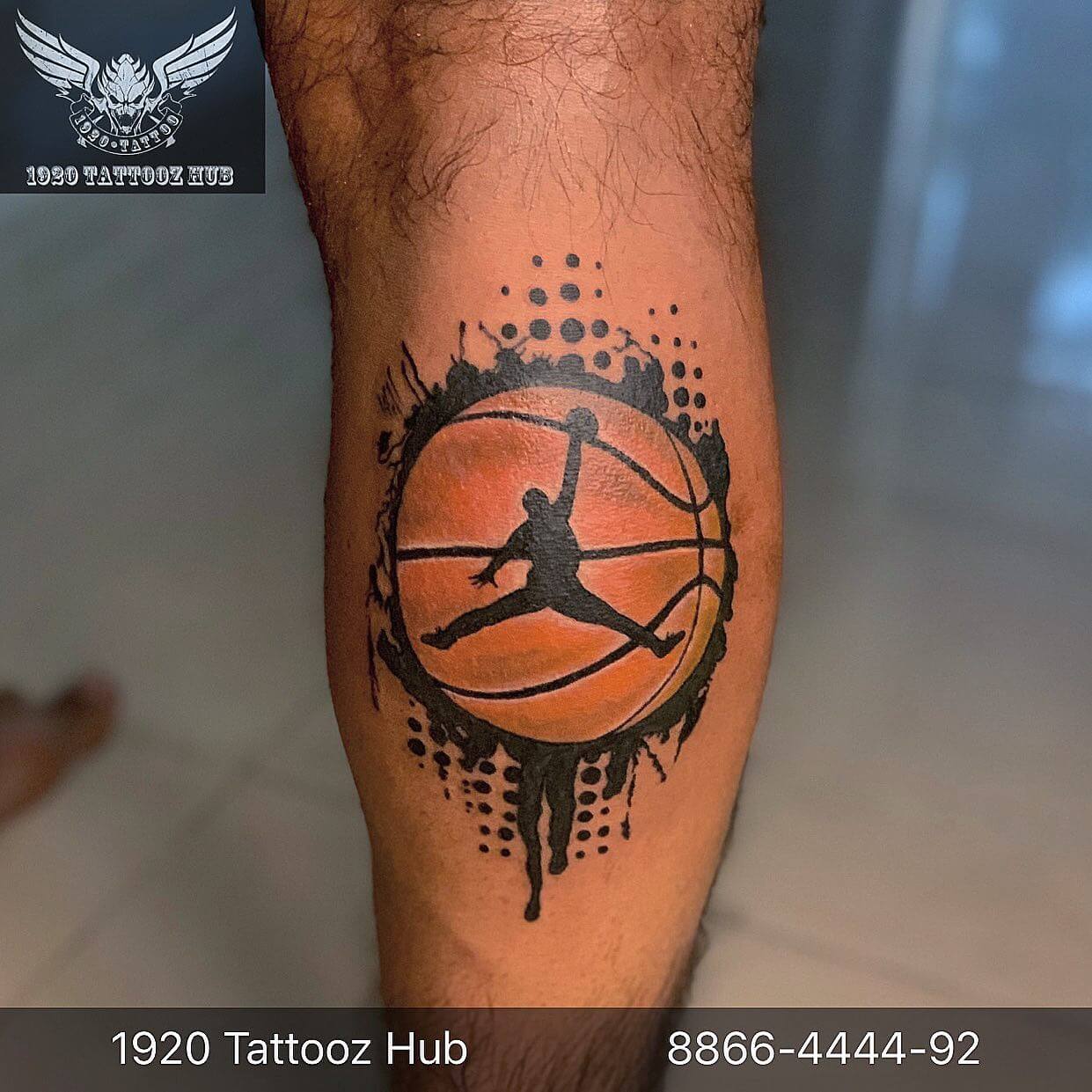 Creative basketball tattoo