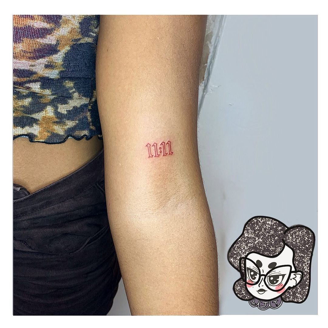 Nature-Inspired 11:11 Tattoo