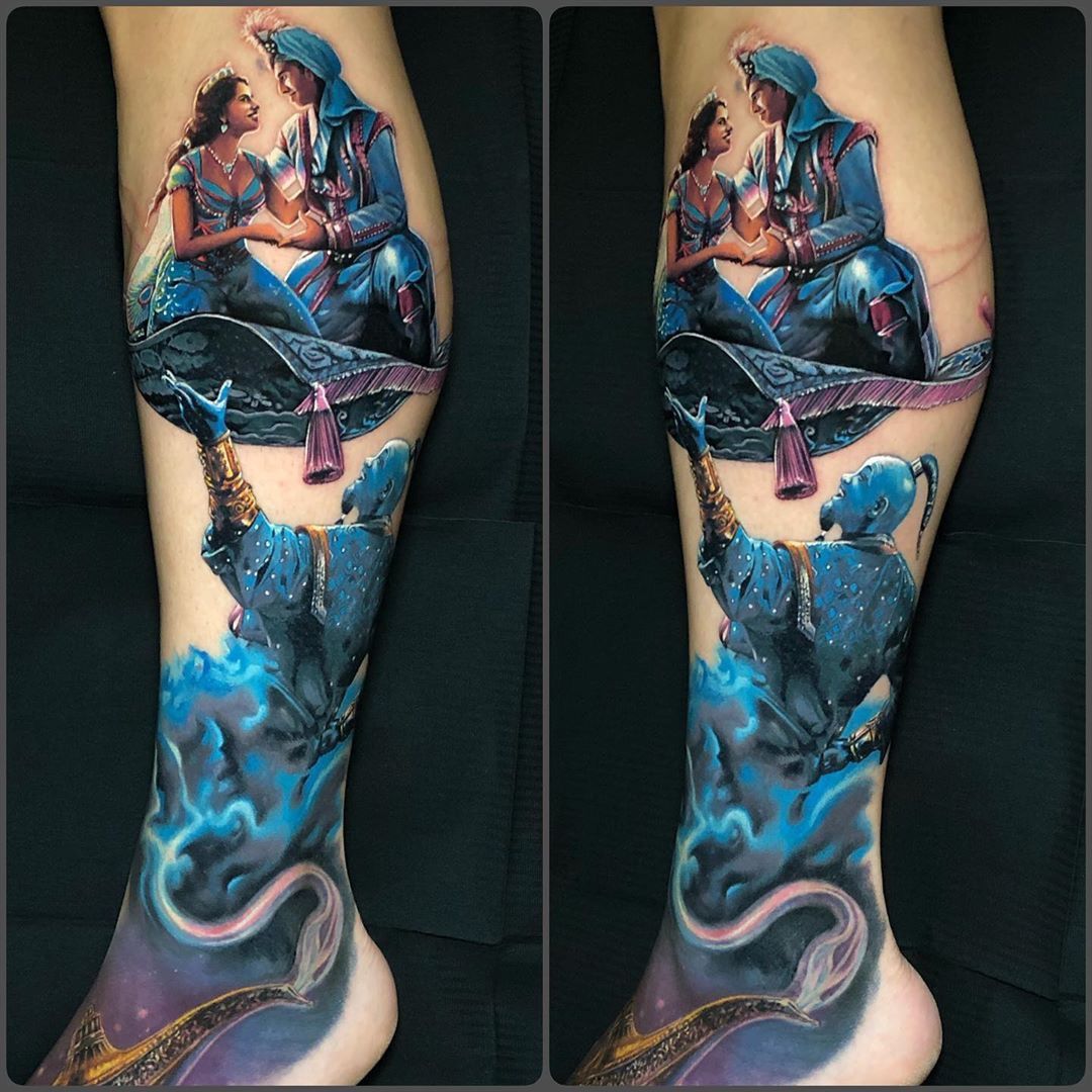 Aladdin and the Magic Lamp Tattoo