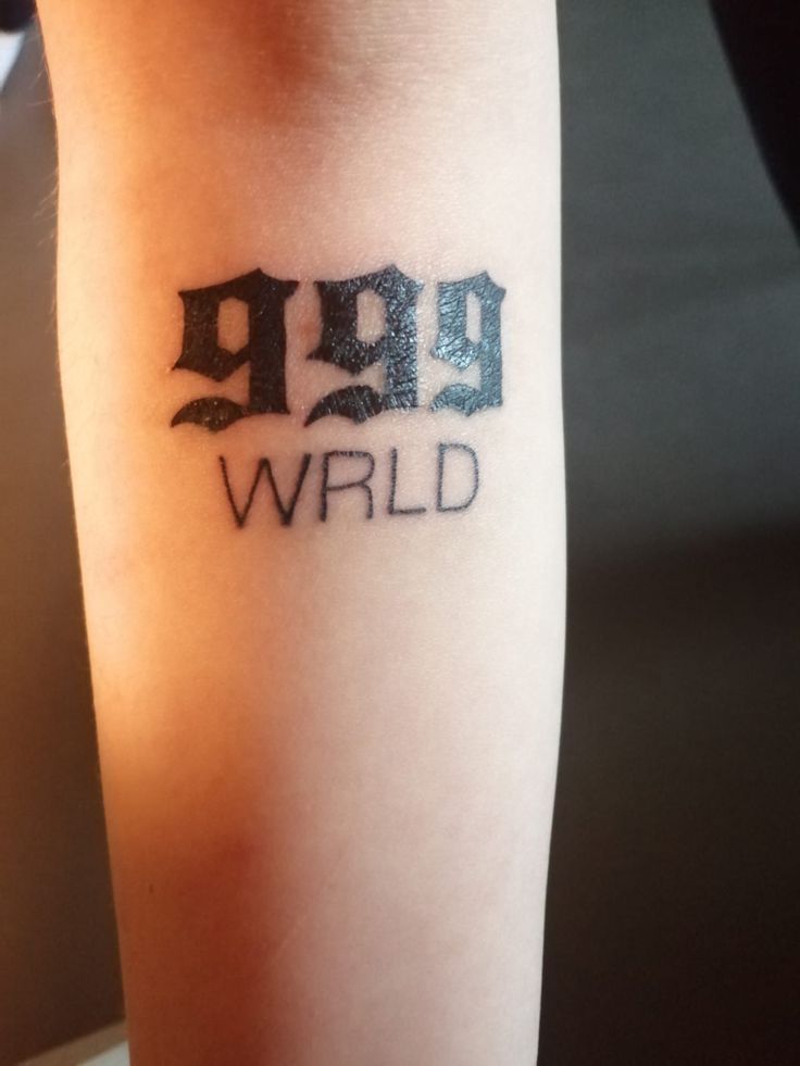 Juice WRLD Inspired 999 Tattoo