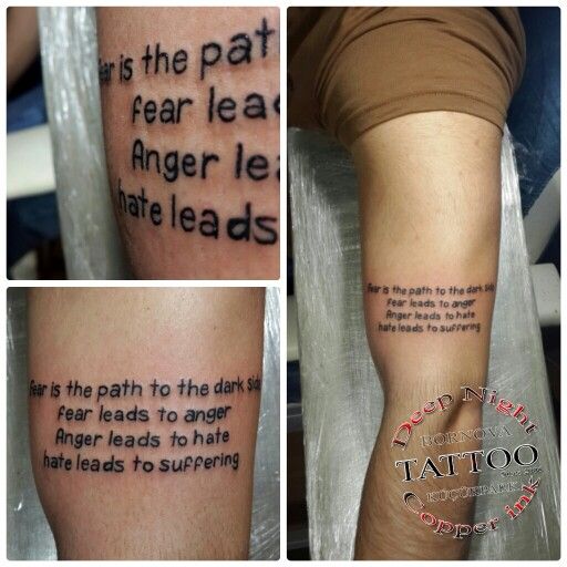 Fear leads to anger, Anger