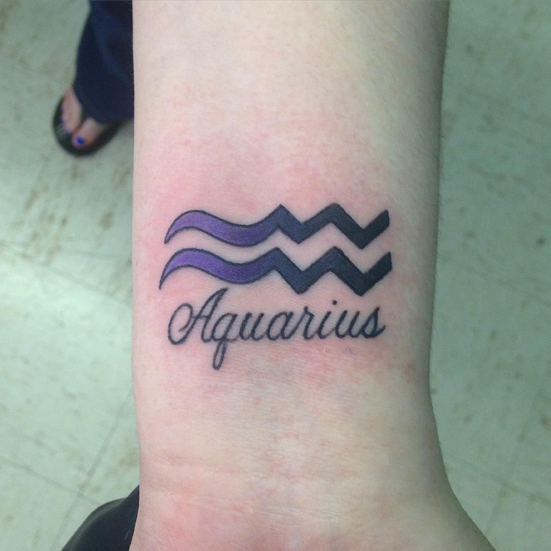 Unique Aquarius Sign Tattoo Designs