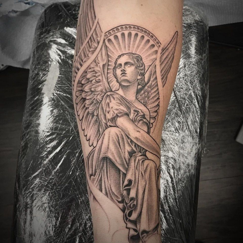 Angel On Forearm Tattoo
