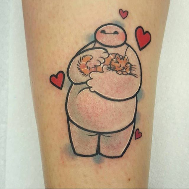 Watercolor Baymax tattoo