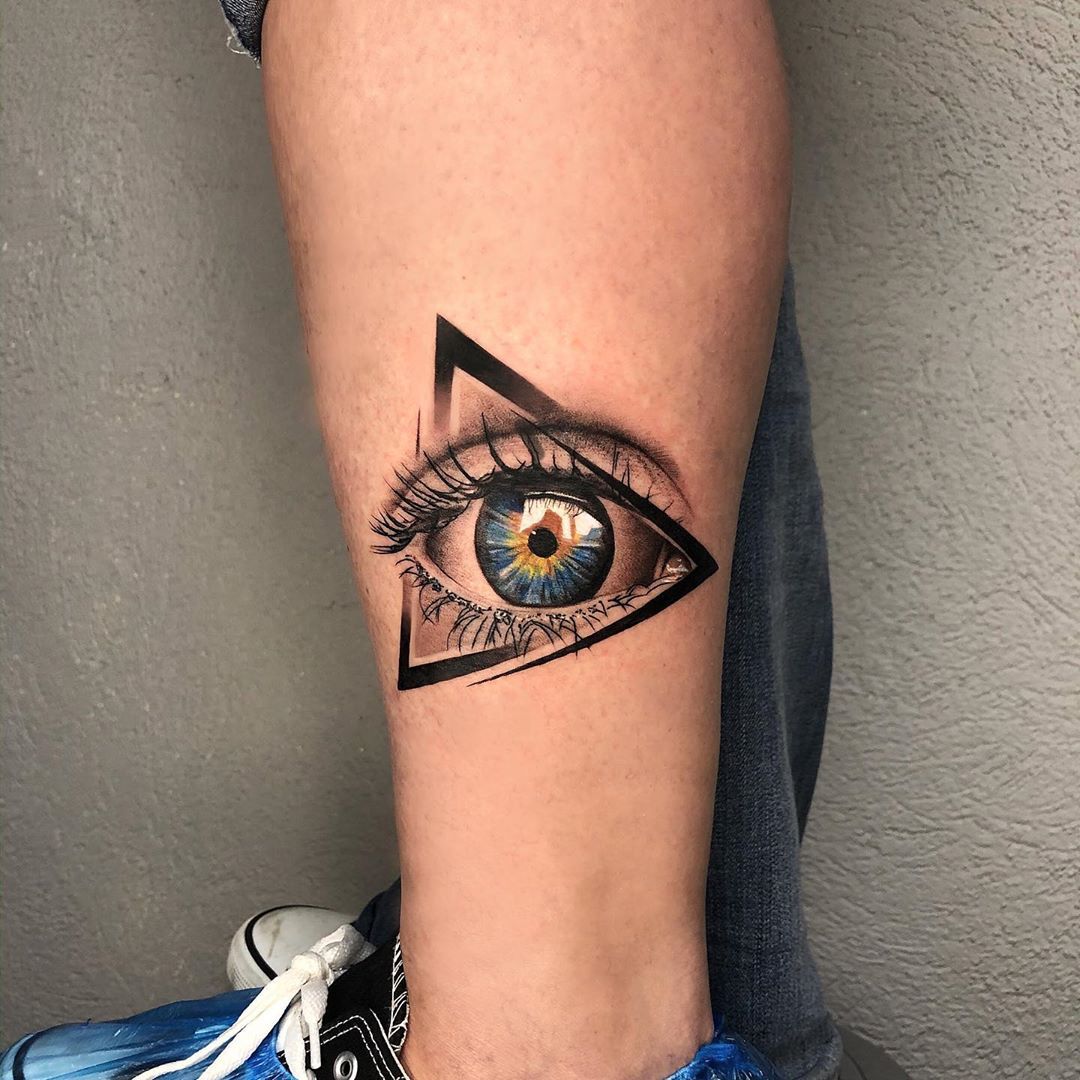 Abstract Third Eye Tattoo Design
