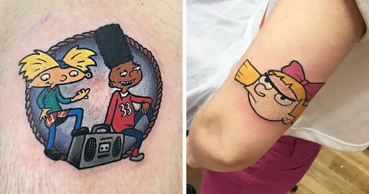 Vibrant Nostalgic 90s Cartoon Tattoo Ideas: Capturing Iconic Ink