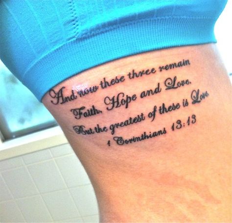 1 Corinthians 13:13 Tattoo Design