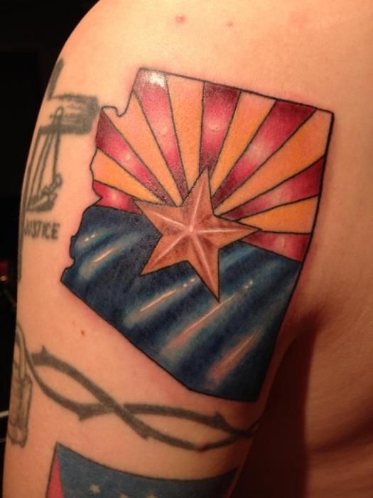 Pin by Kelly Sayers on Tattoo Ideas | Flag tattoo, Arizona tattoo