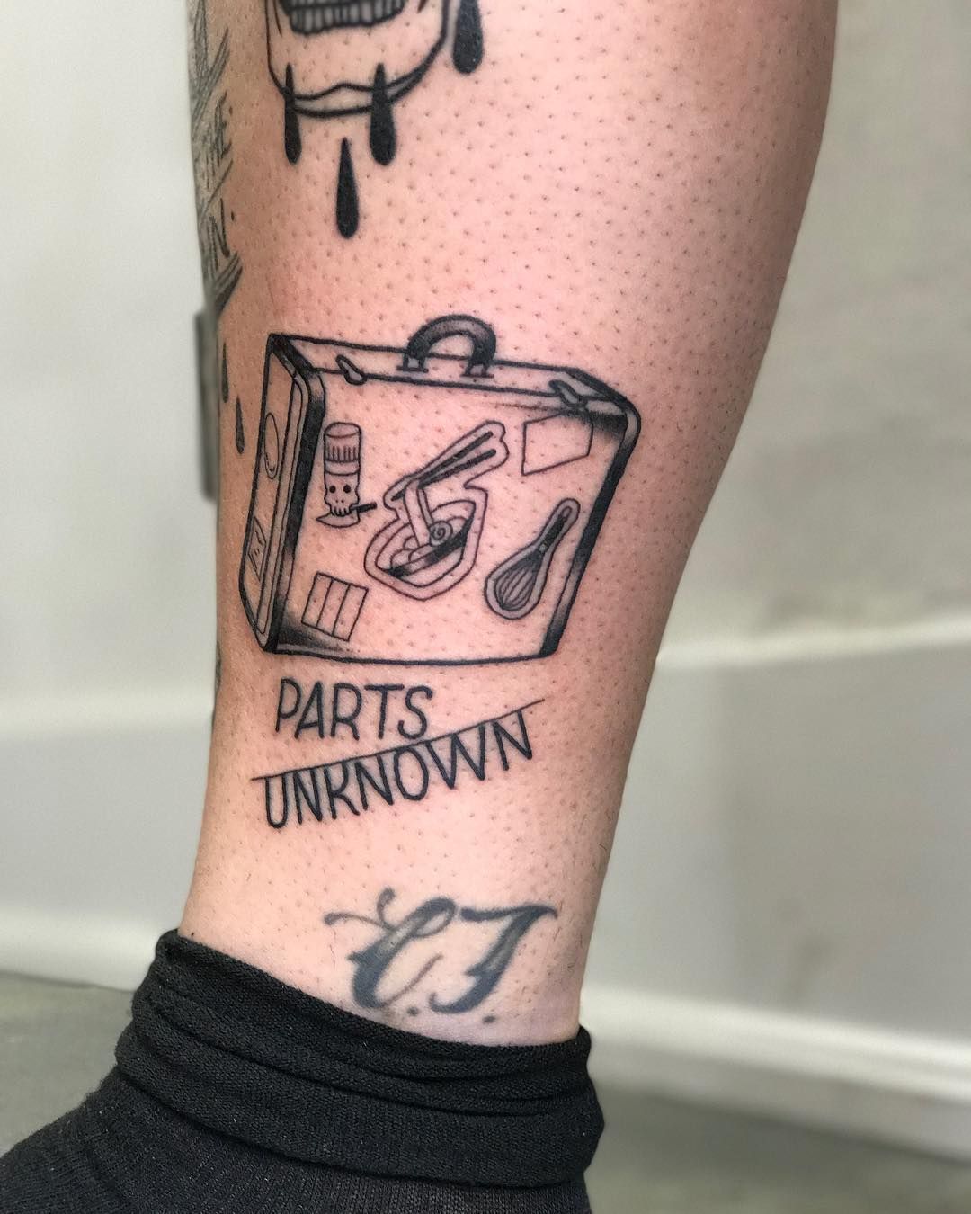 Anthony Bourdain Ouroboros Tattoo