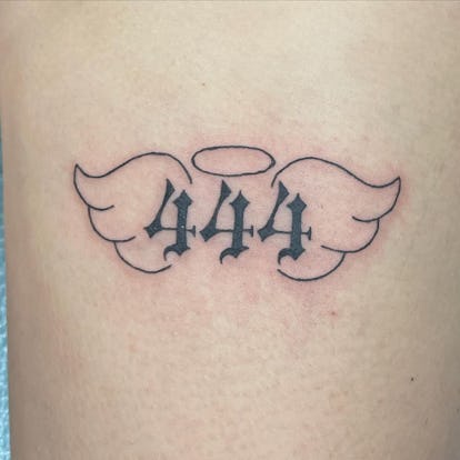 Meaningful 444 Angel Number Tattoo
