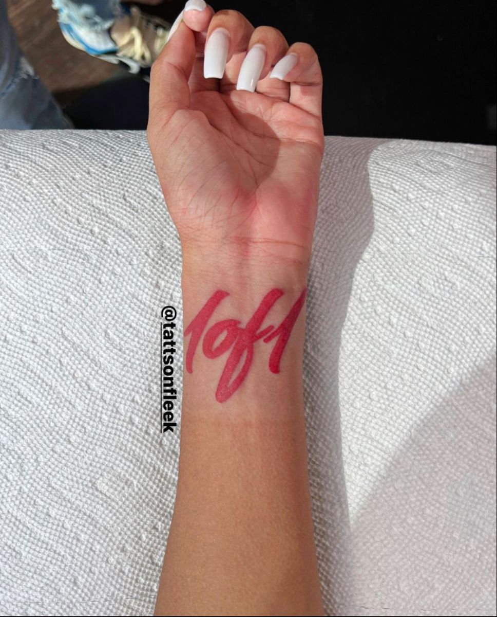 1of1 tattoo | Neck tattoos women, Tattoos, Tattoos for women half sleeve
