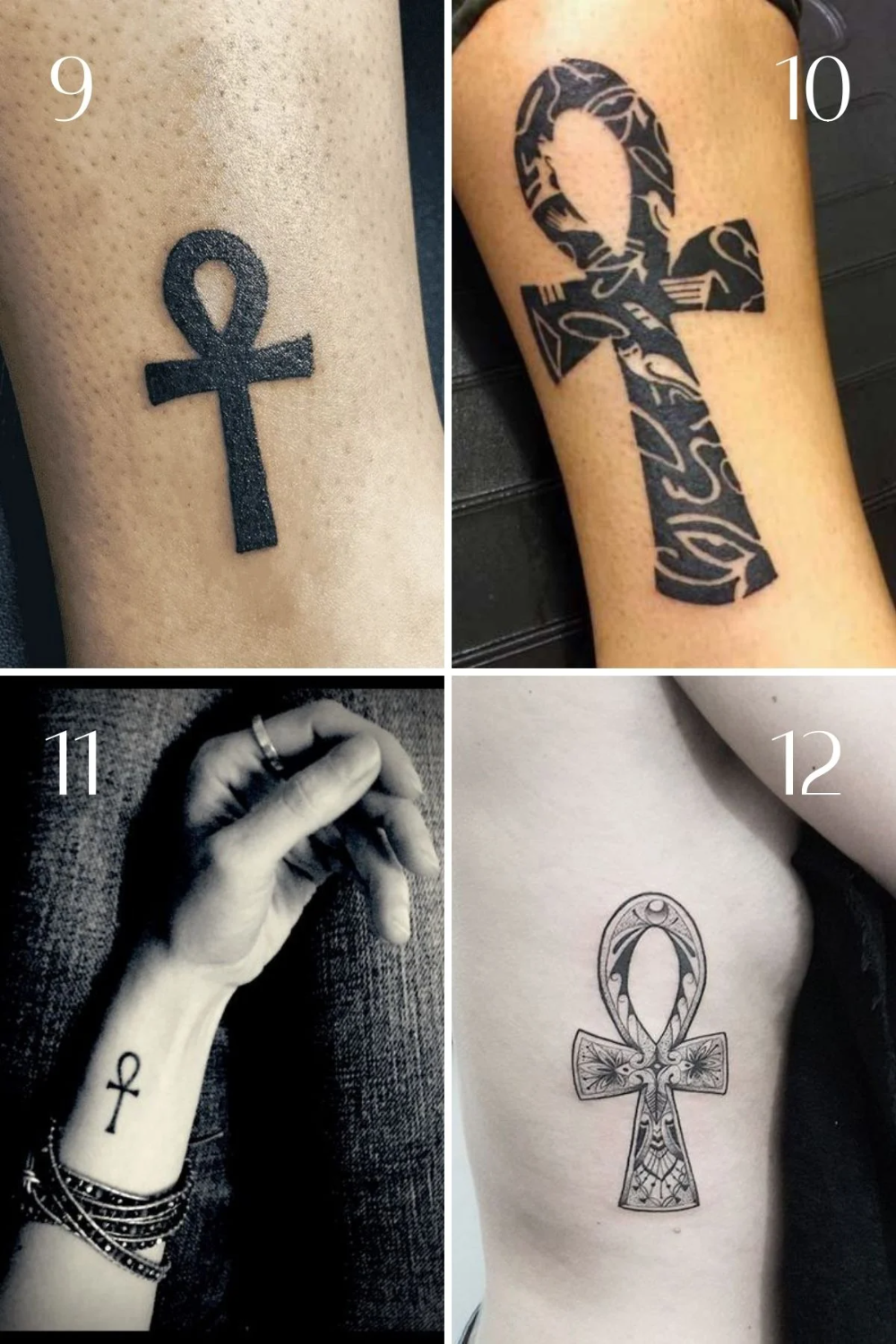 Unique Ankh Tattoo Design