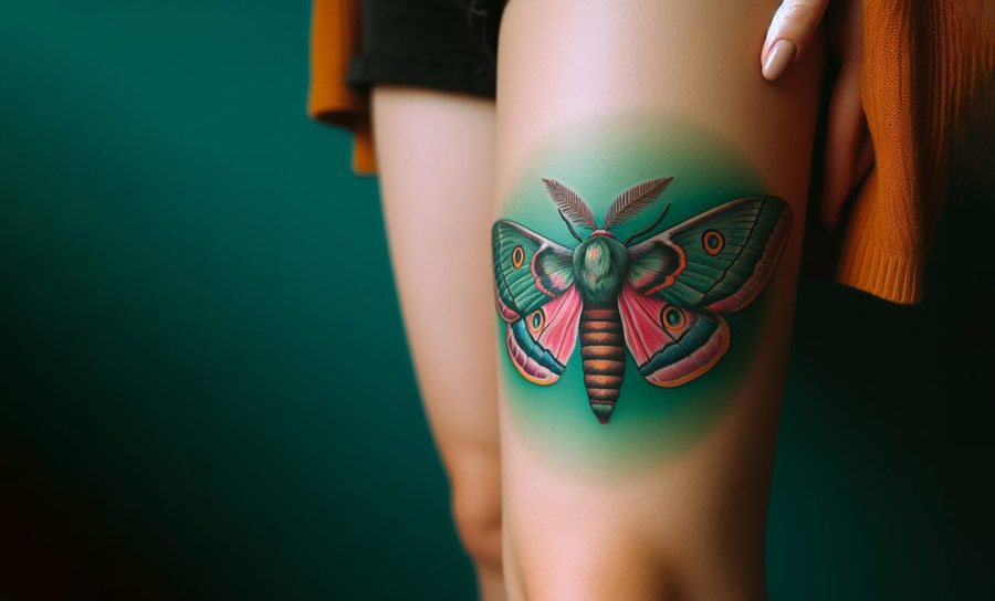 Gorgeous Above The Knee Tattoo Design