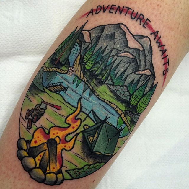 Adventure awaits tattoo - Tattoogrid.net