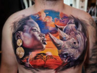 Africa-chest-tattoo