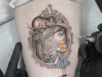 Alice-in-Wonderland-picture-frame-tattoo