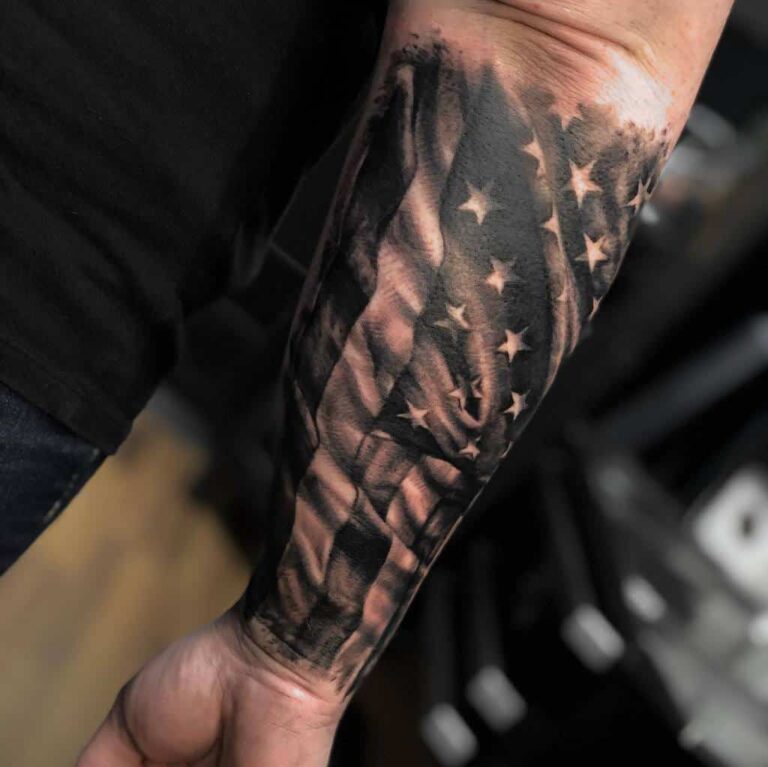 American Flag Sleeve Tattoo Ideas
