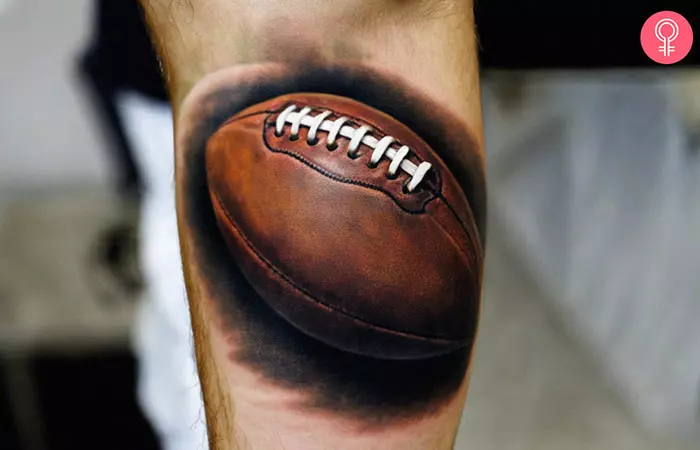 Bold Football Tattoo