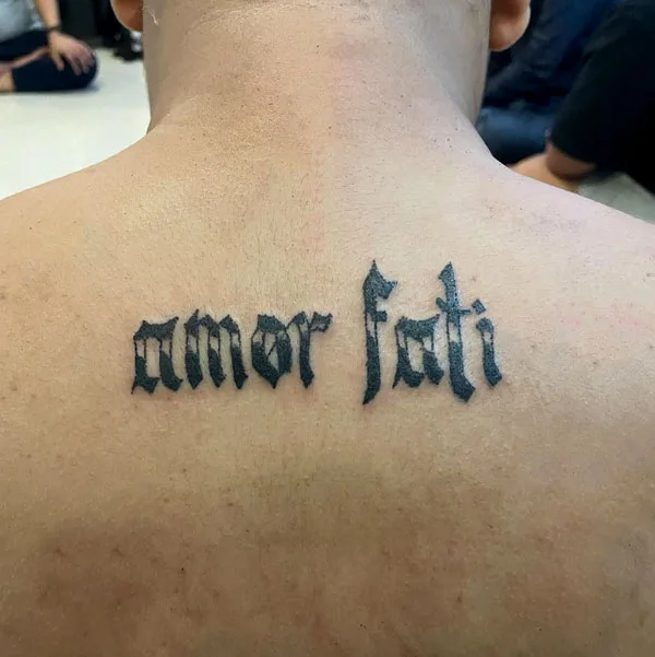 Traditional Amor Fati Tattoo