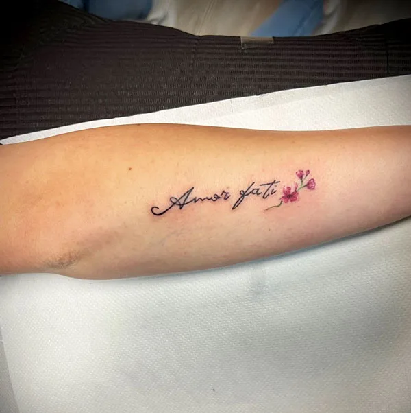 Minimalist Amor Fati Tattoo