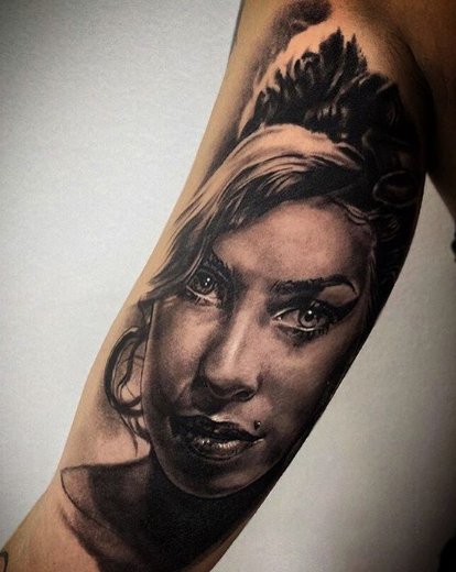 Another Amy Winehouse tattoo design