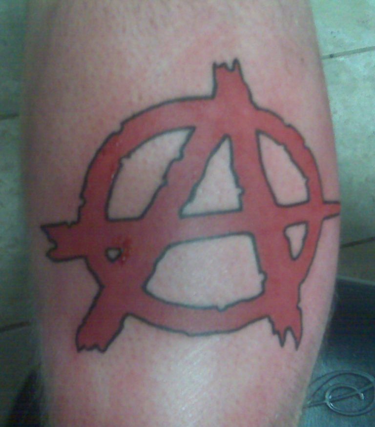Simple anarchy tattoo