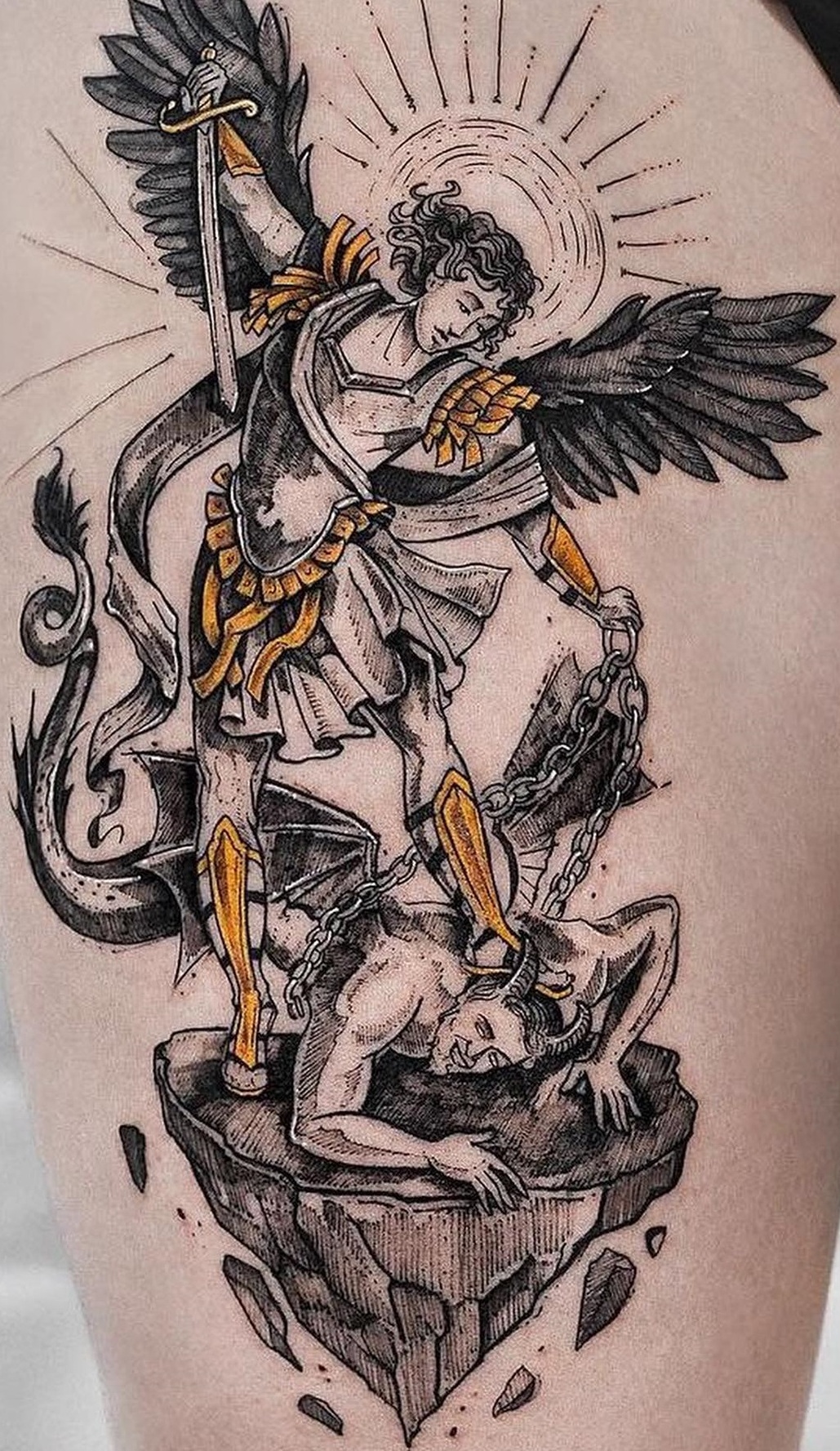 Stylish angel tattoo ideas for men