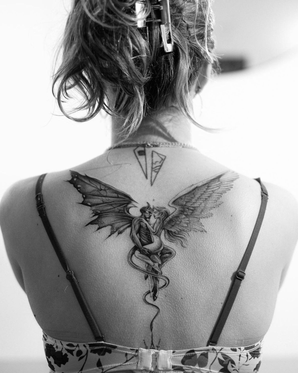 Angel and the Devil Tattoo