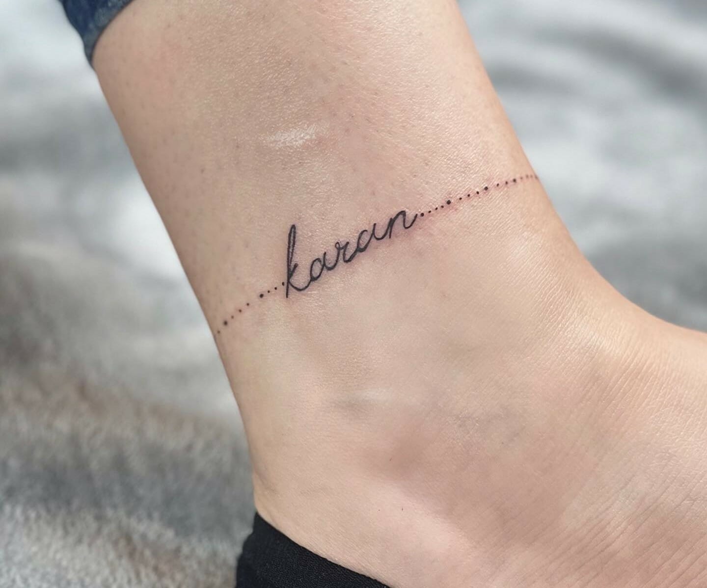 Names That Resonate Ankle Tattoo