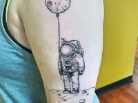 Astronaut-on-Moon-Tattoo