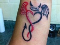 Awesome-Angel-Devil-Tattoo-Design-For-Your-Wrist-1
