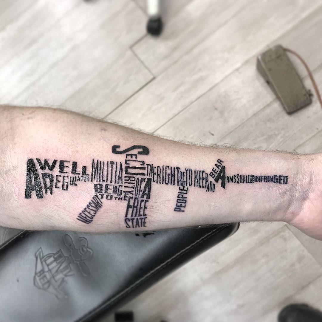 Awesome Graphic 2nd Amendment Tattoo