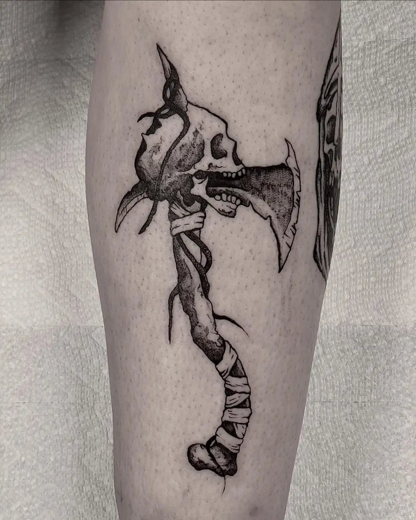 Detailed Axe Tattoo