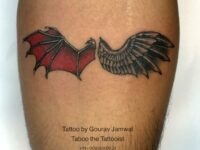 Baby-Angel-Tattoos-And-Devil-Wings-Tattoo