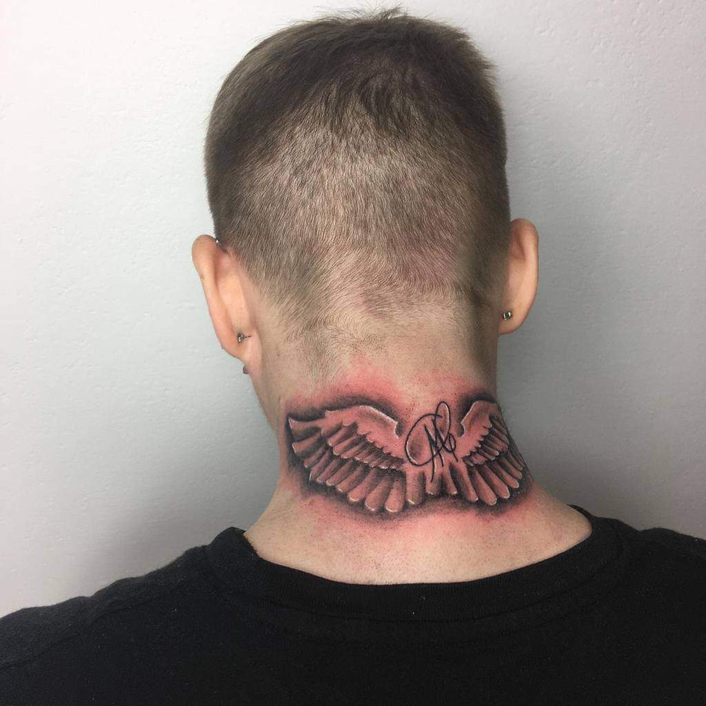 Male Back of Neck Tattoo