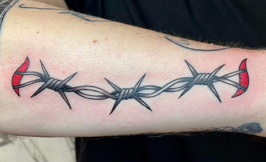 Captivating Barbed Wire Tattoo
