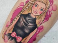 Barbie-Forever-Tattoo-Design-on-Leg