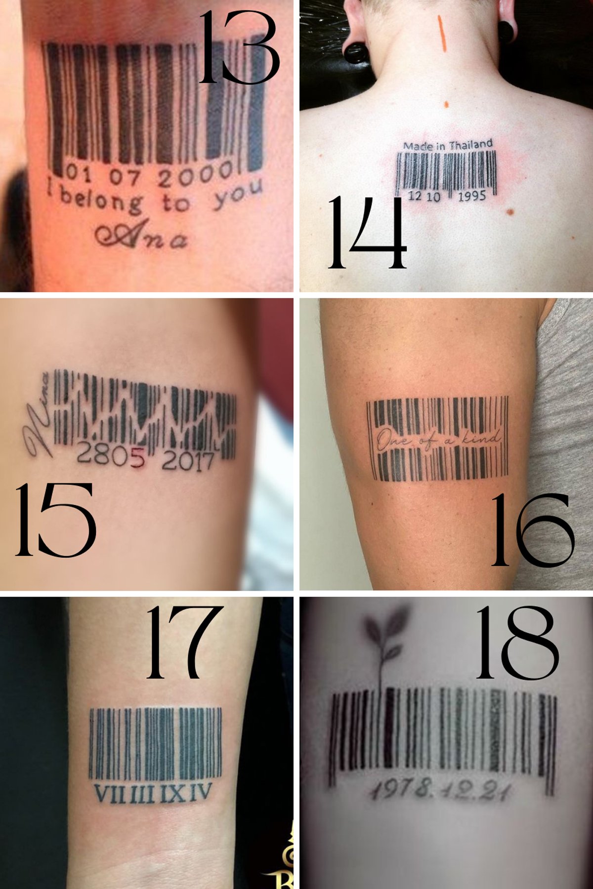 27 Cool Barcode Tattoo Ideas + Designs - Tattoo Glee