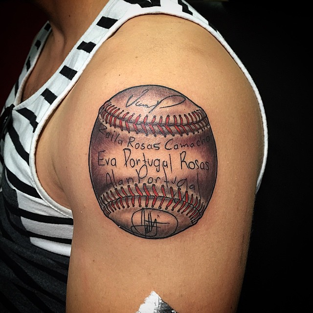 Player Silhouette Baseball Tattoo