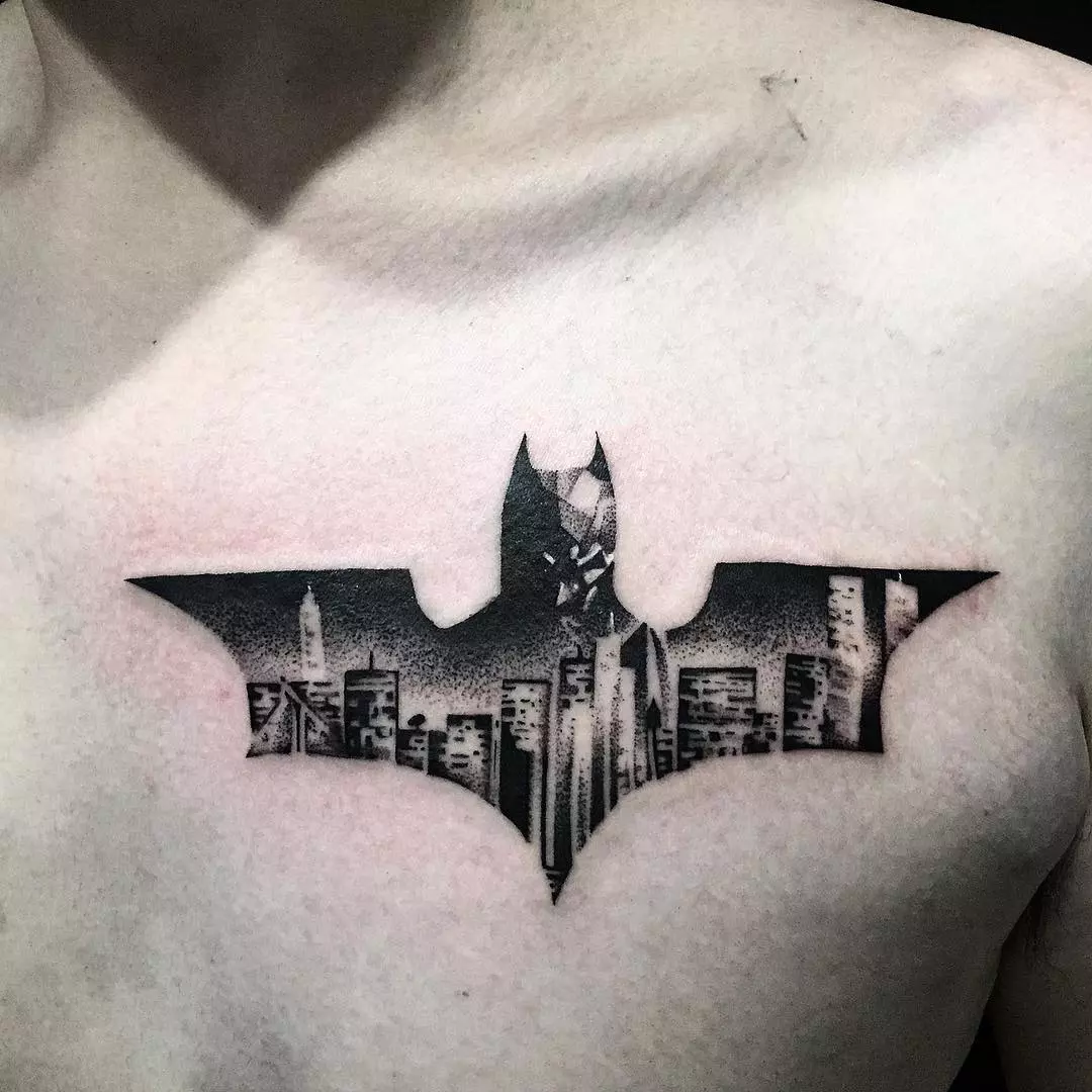 Classic Batman Logo Tattoo