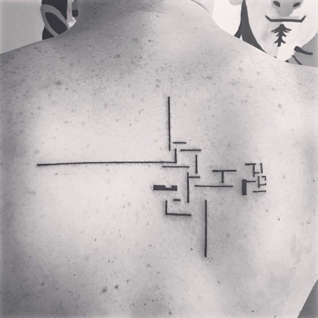 Creative architecture tattoo design